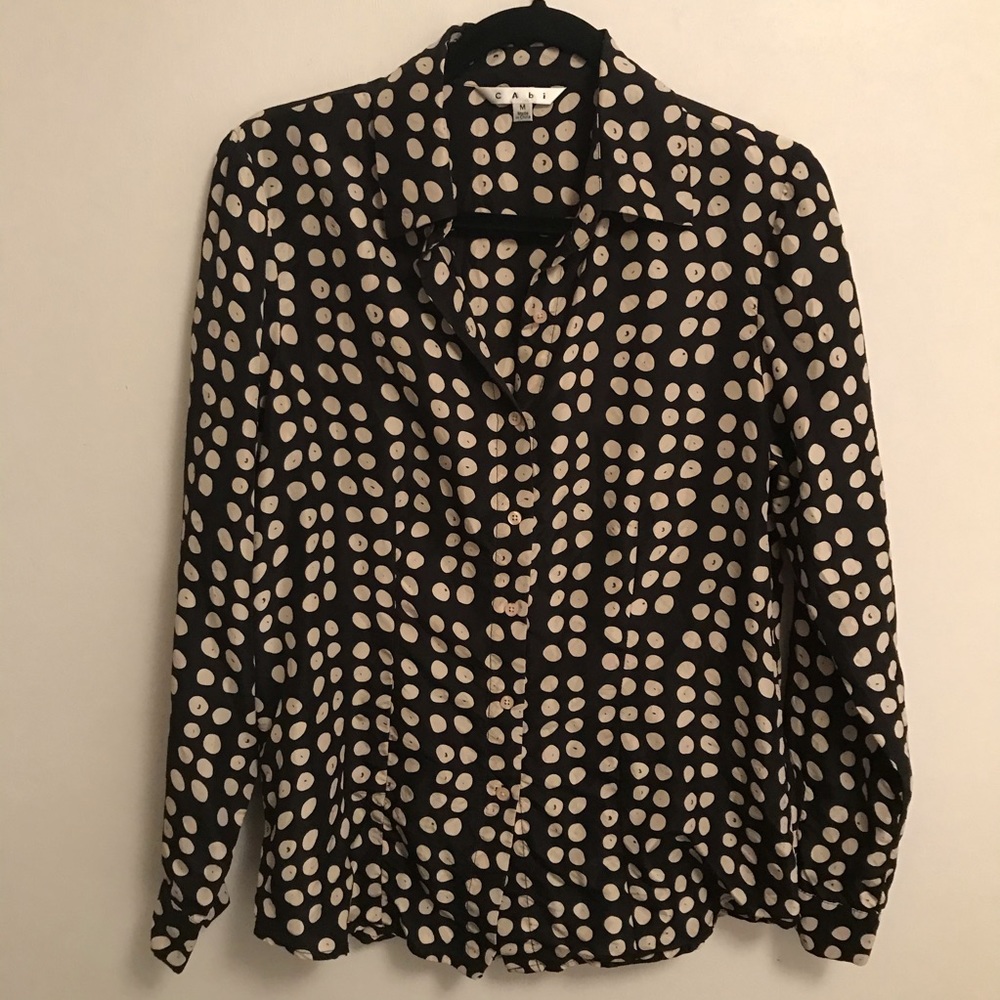 Cabi Silk Button Down Medium Top - image 1